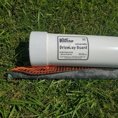 Kidkusion Retractable Fence Orange 20' Driveway Plants Safety Quick Fence Guard - Image 1 of 4