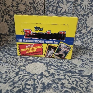 1988 Topps Yearbook Stickers Box 48 Factory Sealed Packs Of 5 Stickers•Gum  - Picture 1 of 4