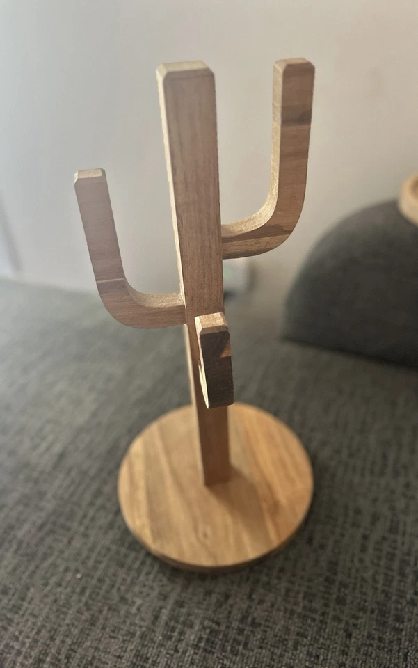 Soporte para árbol de madera para 4 tazas de café Foto 1 de 2