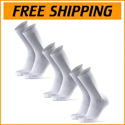 High-Performance Cycling Socks: 3-Pack Cushioned Crew Length for Men & Women - Image 1 of 4