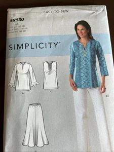 Simplicity Pattern S9130 Misses Skirt, Pants, Tunic& Scarf Sz 10-18 - Picture 1 of 2