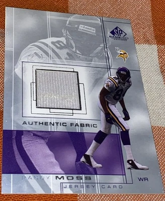 Randy Moss 2001 Upper Deck SP Game Used Authentic Fabric Jersey #RM SHORT PRINT - Image 1 of 3
