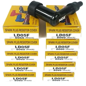 10X Ngk Pipetta Candela 8060 LD05F 10-12 MM Candele Nero 5 Kilo Ohm Entsört - Foto 1 di 3