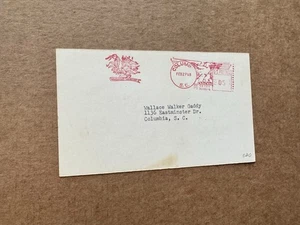 US University Meter Card (020) +1968 University of South Carolina +Mascot Ad - Picture 1 of 2