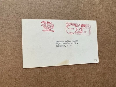 US University Meter Card (020) +1968 University of South Carolina +Mascot Ad - Image 1 of 2