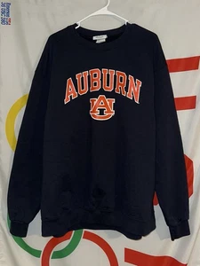 Champion Auburn Tigers Crewneck Sweatshirt 2XL Navy Blue Football - Picture 1 of 6