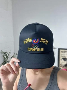 Aplaze 1988 Seoul Olympic Flag Hodori Mascot Baseball Caps Kpop Fashion Hats Bla - Picture 1 of 8