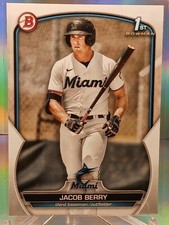 Jacob Berry 1st Rookie Card RC 2023 Bowman Prospects BP-108 Miami Marlins