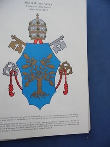 ARALDICA-PIER FELICE DEGLI UBERTI-STEMMI ARALDICI DEI PAPI DEGLI ANNI SANTI - Picture 1 of 5