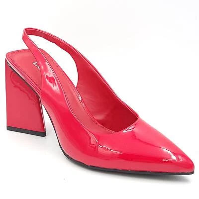 Tacones Bar III para mujer con cordones punta Arrica talla US 7,5 M rojo charol sintético Foto 1 de 4