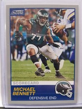 Michael Bennett 2019 Score Football Silver Scorecard #189 Philadelphia Eagles