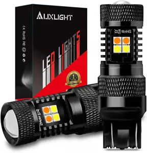 7443 7443LL 7444NA T20 Switchback LED Bulbs 16SMD Chipsets Parking Lig - Picture 1 of 12