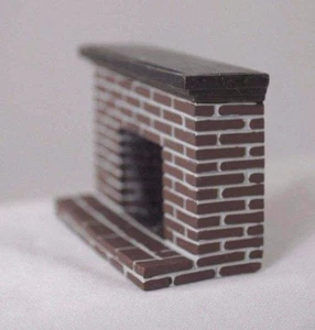 Half Scale 1/24 G - Brick Fireplace YM0219 dollhouse miniature cast resin - Picture 1 of 3