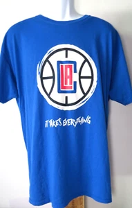 LOS ANGELES CLIPPERS T-Shirt LA basketball tee NBA XL Extra Large LA Blue - Picture 1 of 7