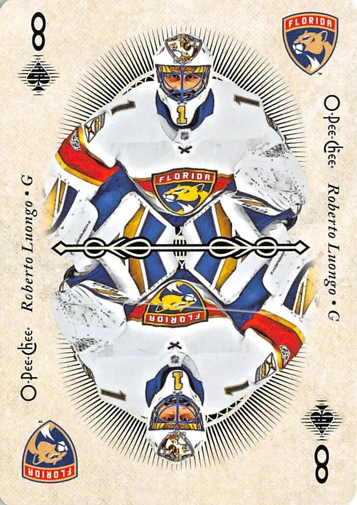 2018-19 O-Pee-Chee Playing Cards #8S Roberto Luongo