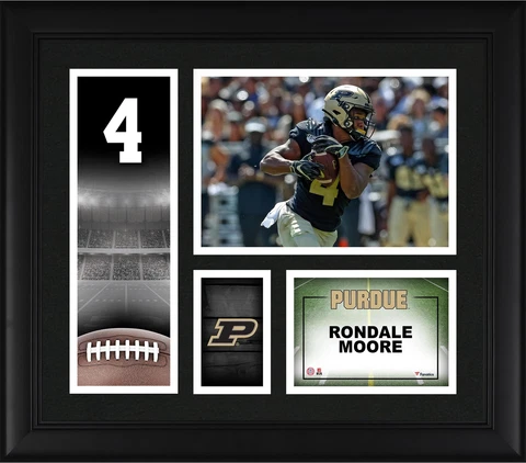 Rondale Moore Purdue Boilermakers Framed 15"x 17" Player Core Collage Cover