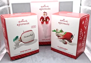 3 New 2014 Hallmark Xmas Ornaments: Cool Icicles, Home Run Star, El Chupacabra - Picture 1 of 9