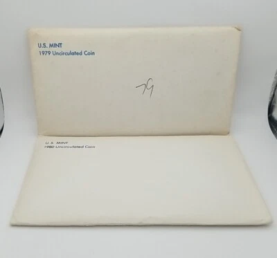 1979 & 1980 Uncirculated Coin Sets U.S Mint Original Government Packaging #0755 - Image 1 of 4