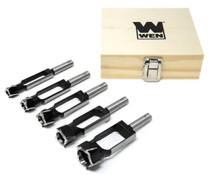 WEN DB051T 5-Piece Tenon and Deep Plug Cutter Drill Bit Set with Carrying Case - Picture 1 of 5
