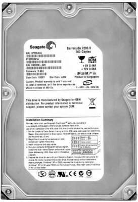Disk Seagate barracuda ST3500841A 500GB Ata / Ide 7200U/Min 8MB 3.5'' Pollici - Immagine 1 di 4