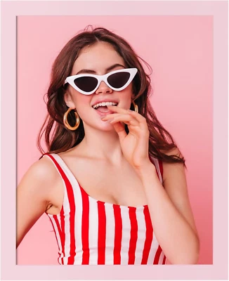 8X10 Picture Frame,Light Pink Photo Frame Display Picture 5X7 with Mat or 8X10 w - Image 1 of 4