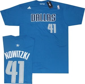 Dallas Mavericks Dirk Nowitzki Throwback Blue Adidas Throwback Shirt New tags - Picture 1 of 4