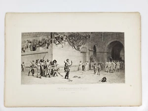 Photogravure Print Emperor Commodus In The Arena Gebbie & Co by Edwin Blashfield - Picture 1 of 5