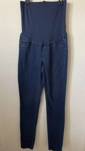 Vintage America Over The Belly Panel Skinny Leg Maternity Jeggings Pants Size M - Picture 1 of 7