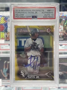 2016 Bowman Prospects gelb #BP17 Fernando Tatis Jr. PSA/DNA AUTO 10 - Bild 1 von 2