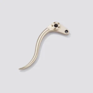 KUSTOM TECH - LEVIER DE FREIN OU D'EMBRAYAGE DE REMPLACEMENT-ALU SATINÉ & LAITON - Picture 1 of 1