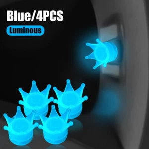 4pcs/set Luminous Car Wheel Tire Valve Caps Bike Tyre Rim Stem Cover Accessories - Picture 1 of 15