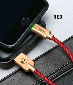 Turn OFF Smart LED Auto Disconnect Data USB Charging Cable iPhone 13 Pro/12/11/X - Picture 1 of 28