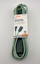 Extension Power Cord Indoor 16 Gauge 3 Electrical Outlets 13 Amp Green Pattern
