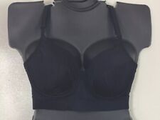 40DD, 44DD Cacique Swim Suit Balconette Bikini Top Lane Bryant BLACK NWOT NEW