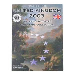 Regno Unito cofanetto 2003 Serie 1 centimes A 2 Euro - Prove Euro Non Ufficiale - Imagen 1 de 4