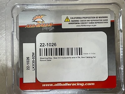 Комплект подшипников и уплотнений рулевого управления All Balls Racing 22-1026 для KTM Husqvarna новый с ценниками - Изображение 1 из 3
