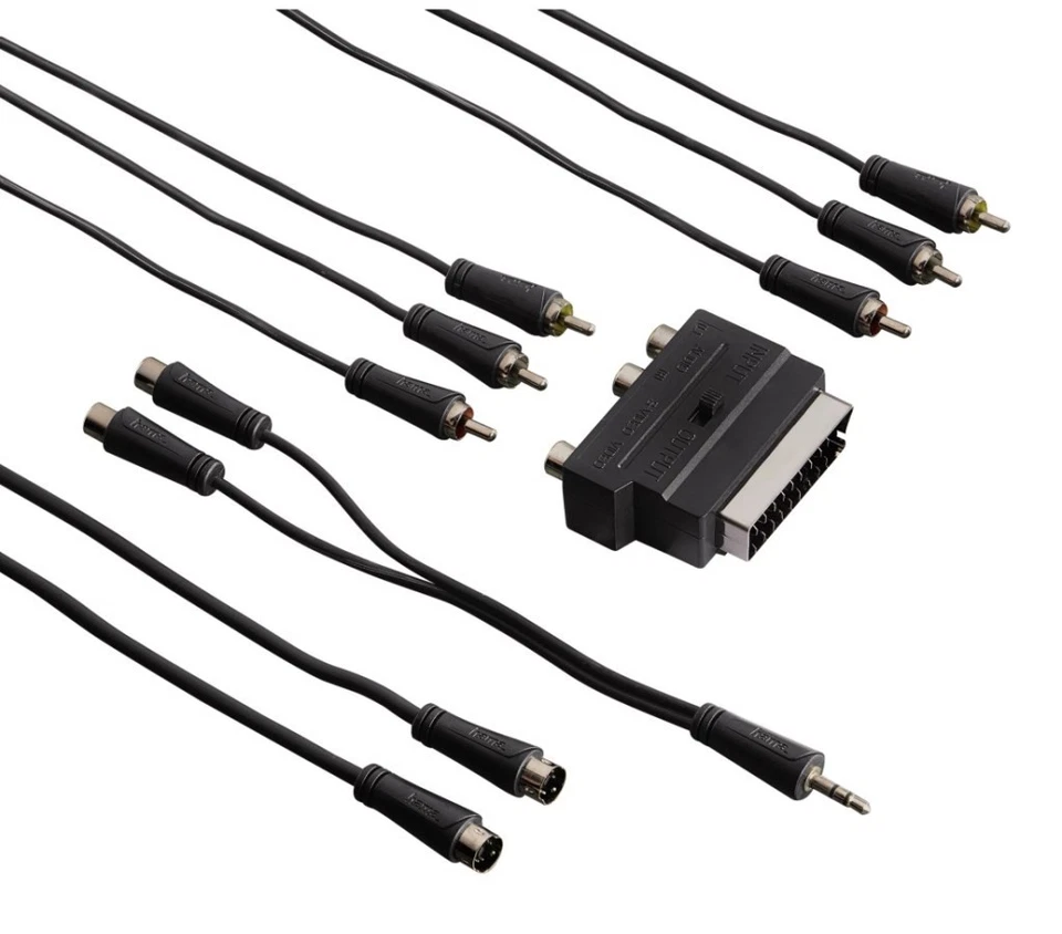 Hama Anschluss-Set Audio/Video 5m Cinch-Kabel SVHS S-Video Klinke TV DVD Blu-Ray - Bild 1 von 1