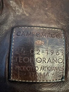 Campomaggi Teodorano Italian Leather Studded Design Womens Handbag Large Brown - Picture 1 of 5