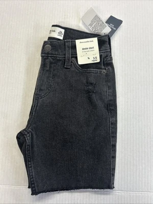 Abercrombie Kids 5/6 Denim Shorts Long At The Knee Length Black NEW!!! - Image 1 of 4