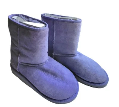 UGG Australia Girls Classic Short Boots US Size 4 Suede Lavender Purple 5251 EUC - Image 1 of 4