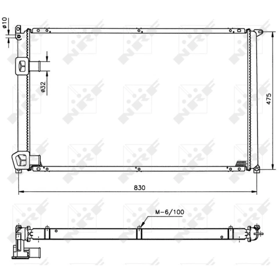 Radiador De Agua De Aluminio Para Renault Master II Furgón 2.5 D Opel - Imagen 1 de 1