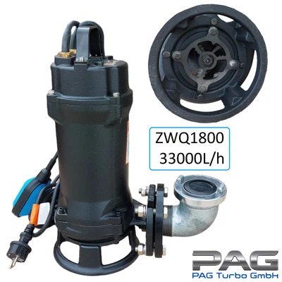 Fäkalienpumpe Schmutzwasserpumpe 1800Watt 550l/min 230Volt m. Cutter Schneidwerk - Bild 1 von 4