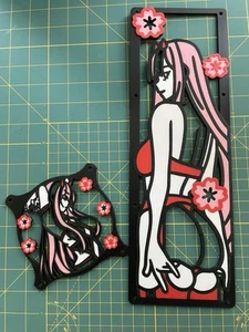 Zero Two 002 120/360mm Custom PC Case Fan Cover - Afbeelding 1 van 3