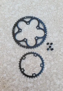 SRAM Powerglide 50t & 34t Chainrings for Road, 10 speed 110 BCD 50/34 Anodized - Picture 1 of 14