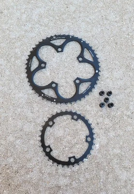 SRAM Powerglide 50t & 34t Chainrings for Road, 10 speed 110 BCD 50/34 Anodized - Image 1 of 4