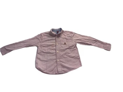 Boys Tommy Hilfiger Long Sleeve Button Up, Red&White Stripes, Size 6 - Image 1 of 4