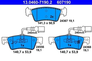 13.0460-7190.2 BRAKE PAD SET, DISC BRAKE ATE - Picture 1 of 13