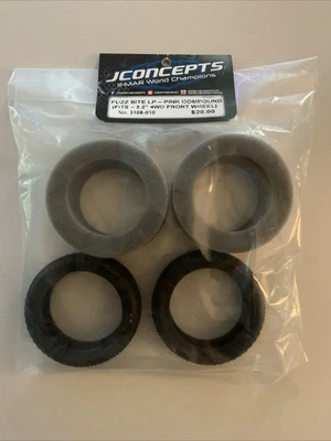 JConcepts Fuzz Bite LP Pink Compound Tire Fits 2.2” 4WD Front Wheel 3108-010 NEW - Image 1 of 4
