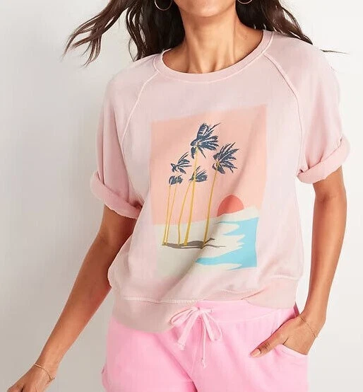 OLD NAVY Vintage Elbow Sleeve Crew Neck Sweatshirt #W313 - Image 1 of 4