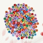 1200 Pcs Heart Beads For Diy Round Acrylic Letter Color Background Pearlescent